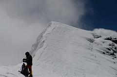 59 Climbing Sherpa Lal Singh Tamang Fixing A Rope Across The Lhakpa Ri Summit Ridge